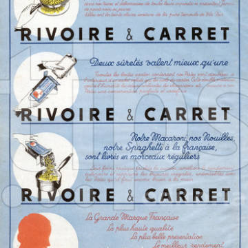 Publicite pour Rivoire et Carret : 1953 Publicite pour Rivoire et Carret : 1953