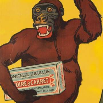 Affiche vintage Rivoire et Carret : le singe Affiche vintage Rivoire et Carret : le singe