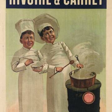 Affiche vintage Rivoire et Carret : les chefs Affiche vintage Rivoire et Carret : les chefs
