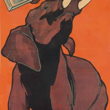 Affiche vintage Rivoire et Carret : l'éléphant Affiche vintage Rivoire et Carret : l'éléphant