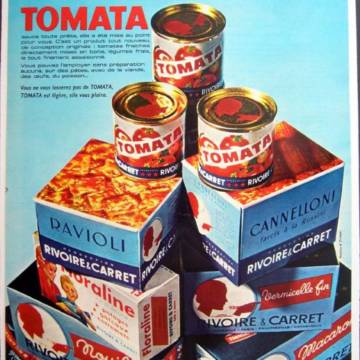 Affiche vintage Rivoire-et-Carret : la sauce tomate Affiche vintage Rivoire-et-Carret : la sauce tomate