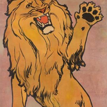 Affiche vintage Rivoire-et-Carret : le lion Affiche vintage Rivoire-et-Carret : le lion